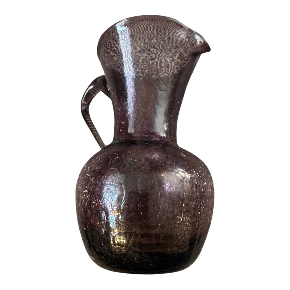 Blenko Amethyst Purple Crackle Glass
Miniature Pitcher - Picture 2 of 6